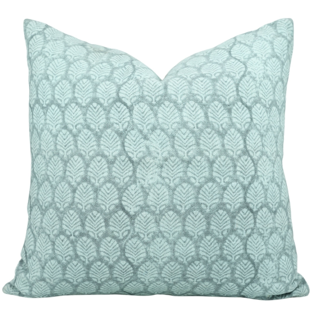 Block Print Linen Pillow Cover- SANGMARMAR - FABDIVINE LLC