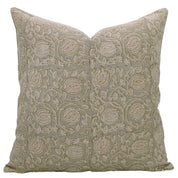 Square/Lumber block print pillow cover- Pure Linen- 6 KAMAL - Fabdivine