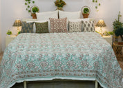 Cotton Quilts & Blankets with Medium Weight and Block Printed Soft Texture