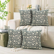 Set Of 4 Cotton Linen Block Print Designer Boho Pillow/Cushion Cover- Gopi