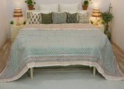 Medium-Weight Soft Cotton Block Printed Quilts & Blankets