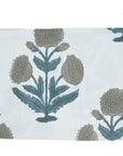 Set Of 4 Floral Grey Block Printed Table Napkin-Badshah