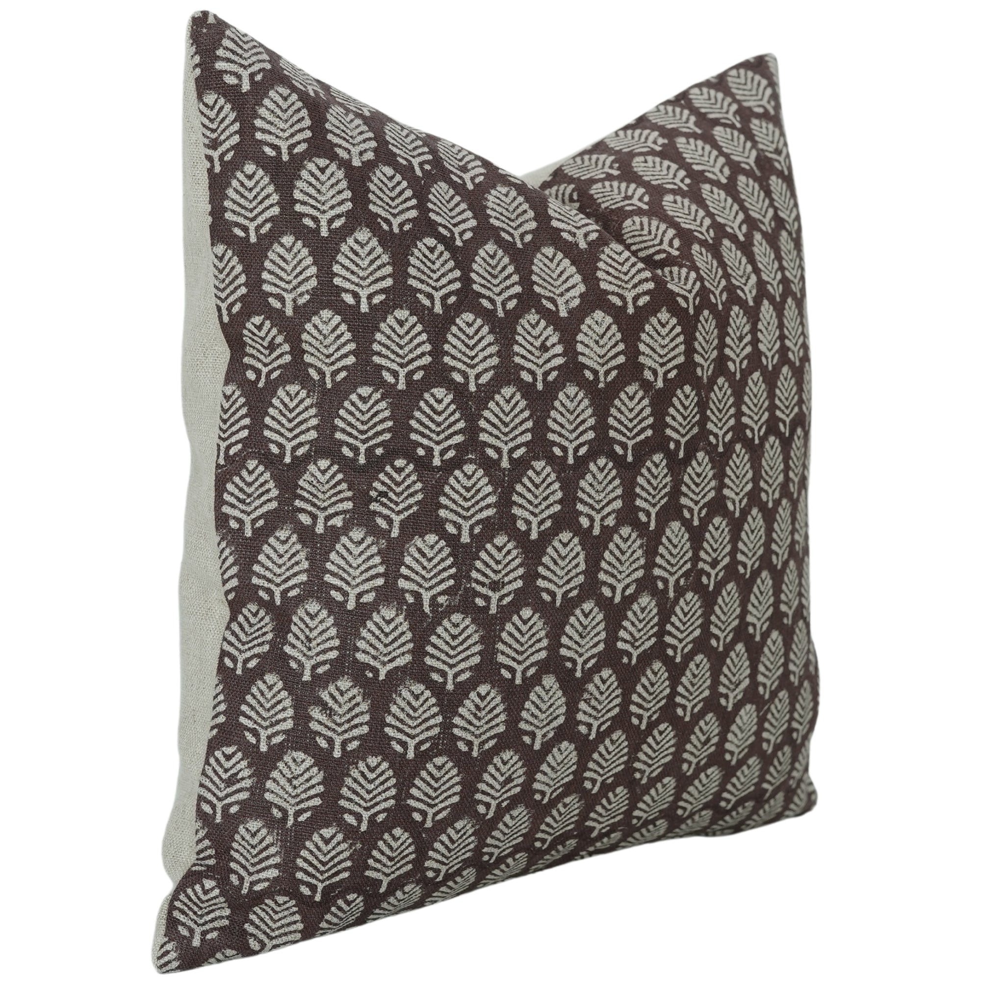 Square/Lumber Block Printed Pillow Cover - Thick Cotton - Sangmarmar Jaal