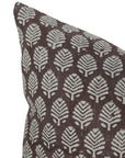 Square/Lumber Block Printed Pillow Cover - Thick Linen - Sangmarmar Jaal