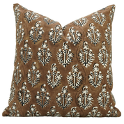 Throw Pillow Cover –Designer Collection of Hand Block Print Thick Cotton- NEELGAGAN - Fabdivine