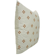 Farmhouse Floral Print Outdoor Pillow Cover in Barfi Orange - Linen Blend