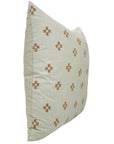 Farmhouse Floral Print Outdoor Pillow Cover in Barfi Brown- Linen Blend