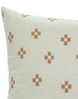 Farmhouse Floral Print Outdoor Pillow Cover in Barfi Orange - Linen Blend