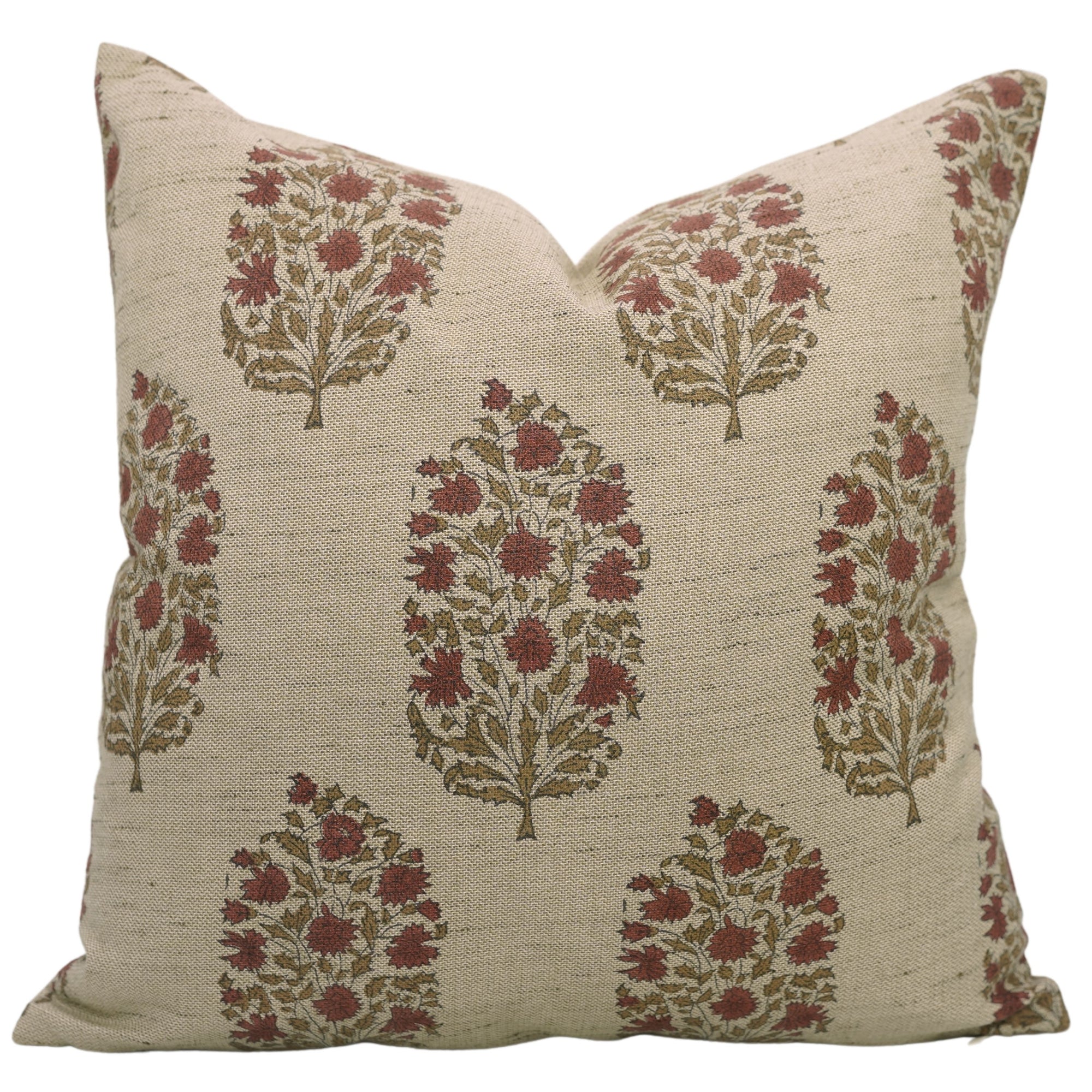 Block Print Pillow Cover For Sofa Couch Or Bed - Pure Linen - Virat