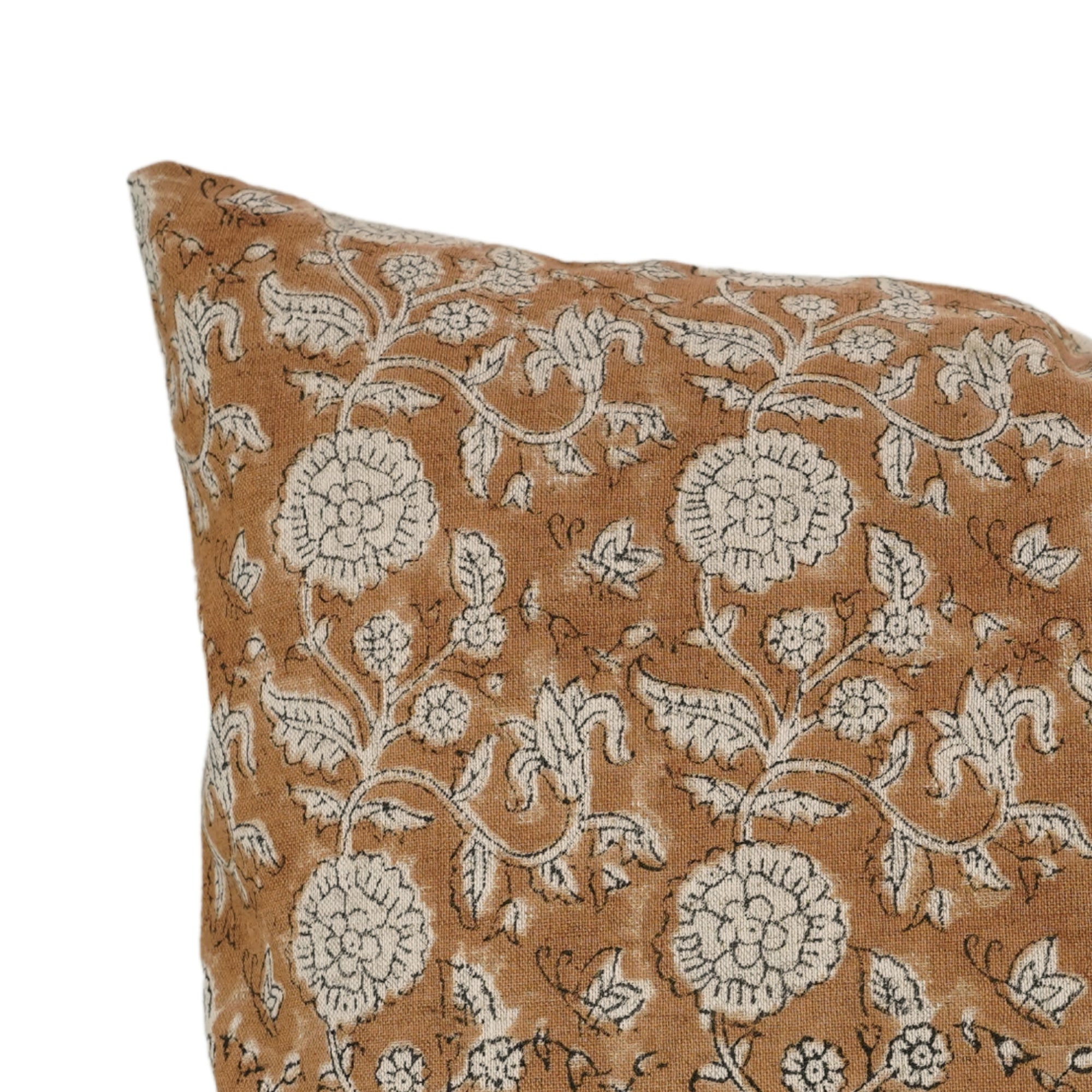 Square/Lumber block print pillow cover- Cotton Linen- SHILLONG - Fabdivine