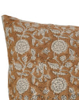 Square/Lumber block print pillow cover- Cotton Linen- SHILLONG - Fabdivine