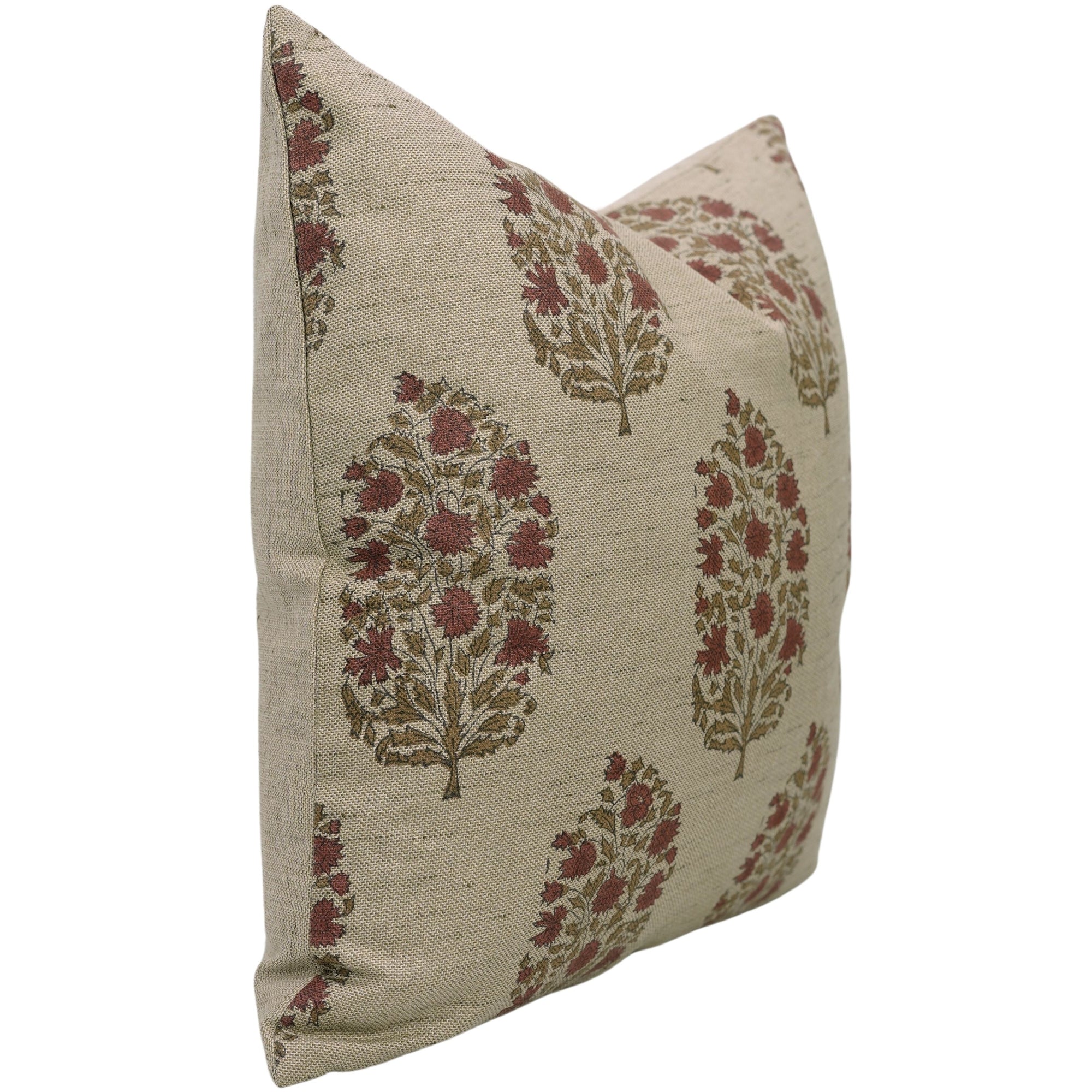 Block Print Pillow Cover For Sofa Couch Or Bed - Pure Linen - Virat