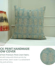 Block Print Thick Linen Pillow Cover- Inderdhanush