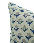 Pure Linen block print designer boho pillow/cushion cover- GANDA PUSHP - Fabdivine