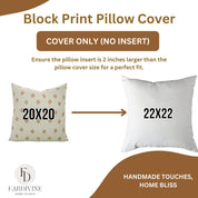 Farmhouse Floral Print Outdoor Pillow Cover in Barfi Orange - Linen Blend