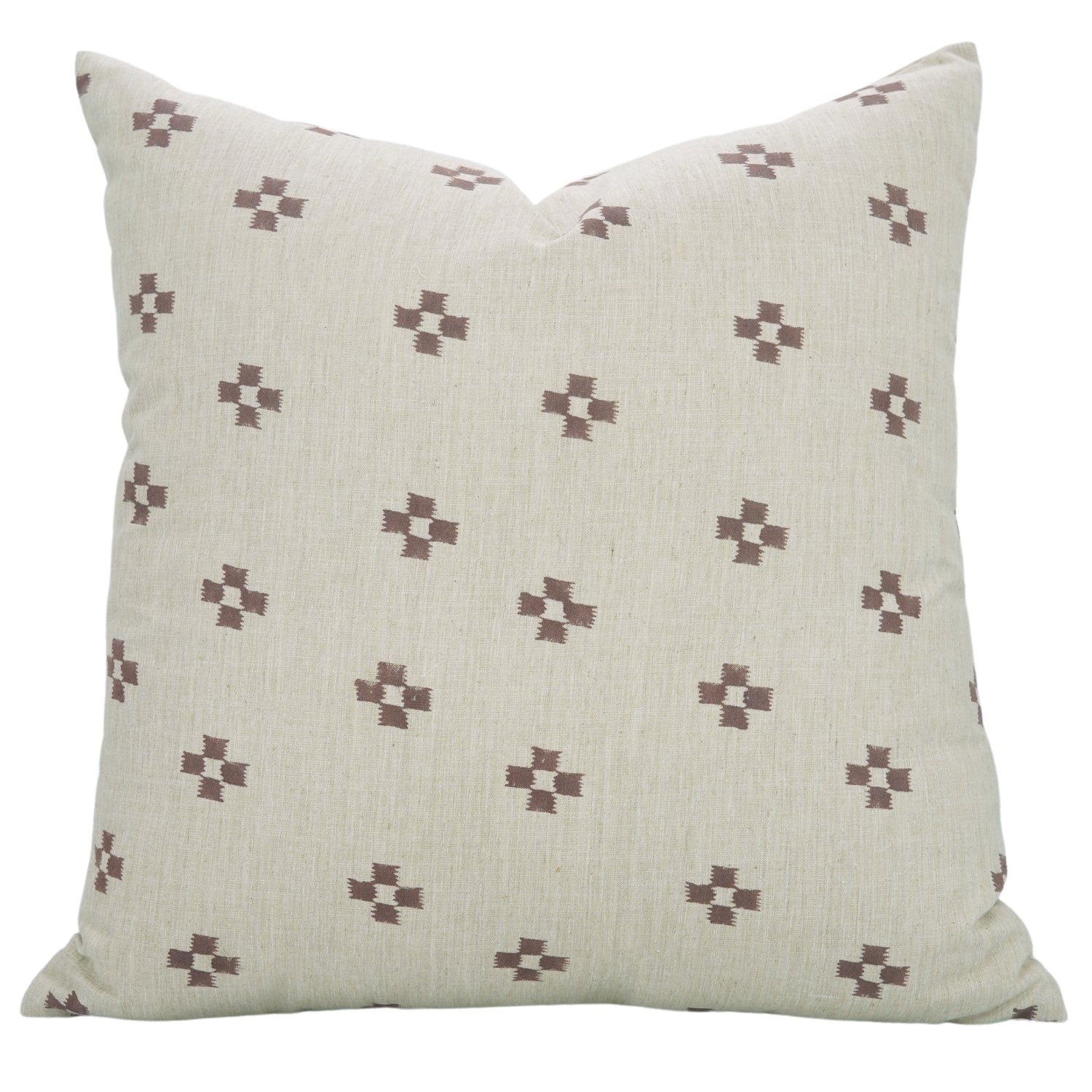 Living Room Linen Blend Pillow Cover - Hand Block Printed Design