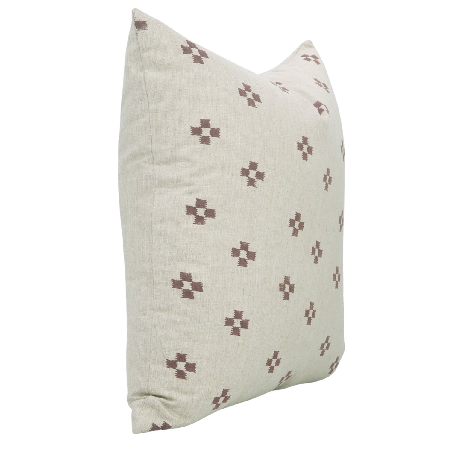 Living Room Linen Blend Pillow Cover - Hand Block Printed Design