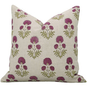 Block print Pillow cover for sofa, couch or bed- Pure Linen- RISHI - Fabdivine