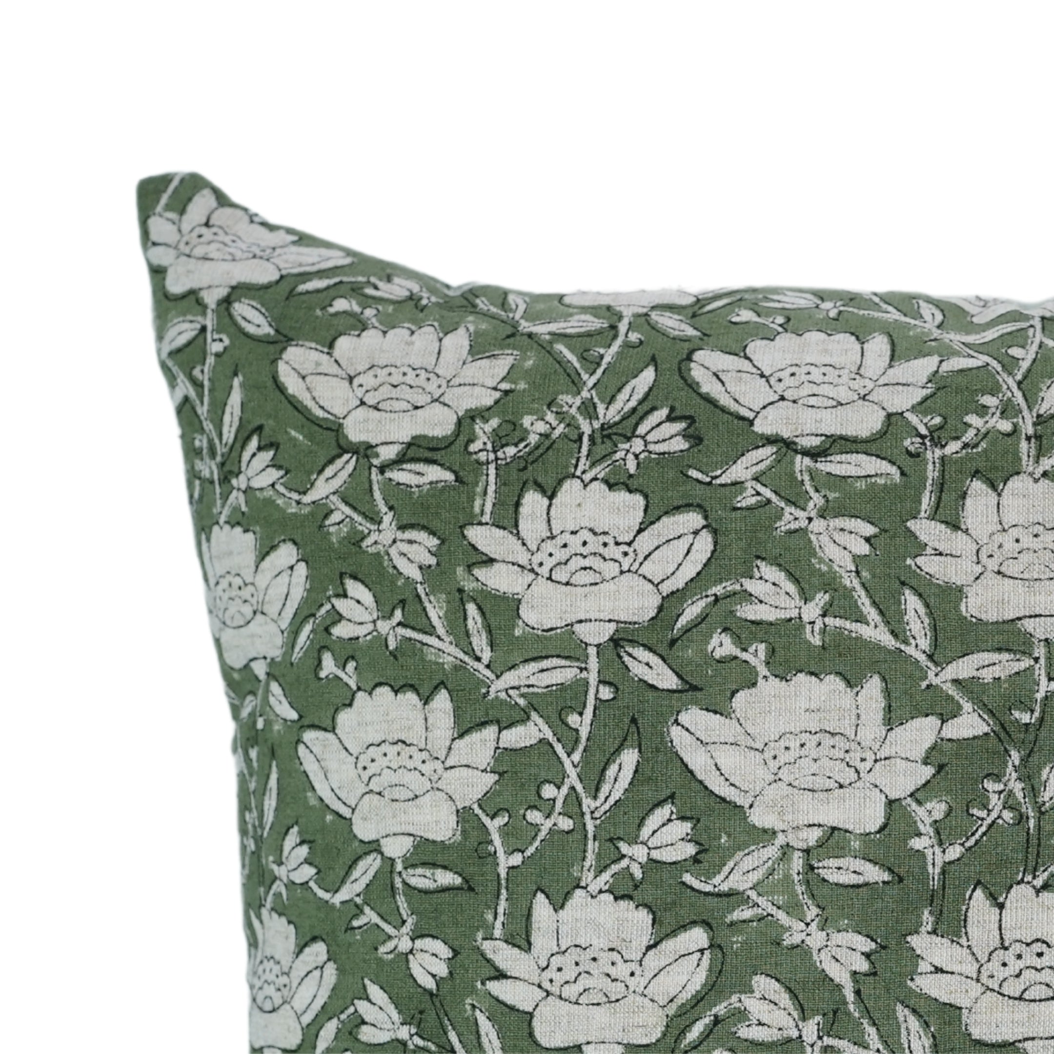 Throw Pillow Cover Designer Collection of Hand Block Print Cotton Linen- DHRUV - Fabdivine