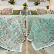 Cotton Quilts & Blankets with Medium Weight and Block Printed Soft Texture