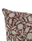 Square/Lumber block print pillow cover- Cotton Linen- GOPI - Fabdivine