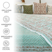 Cotton Quilts & Blankets with Medium Weight and Block Printed Soft Texture