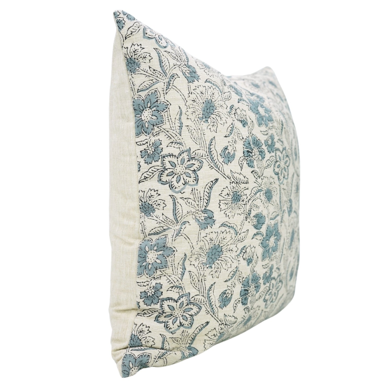 Block Print Linen Blend Pillow Cover-Jarul