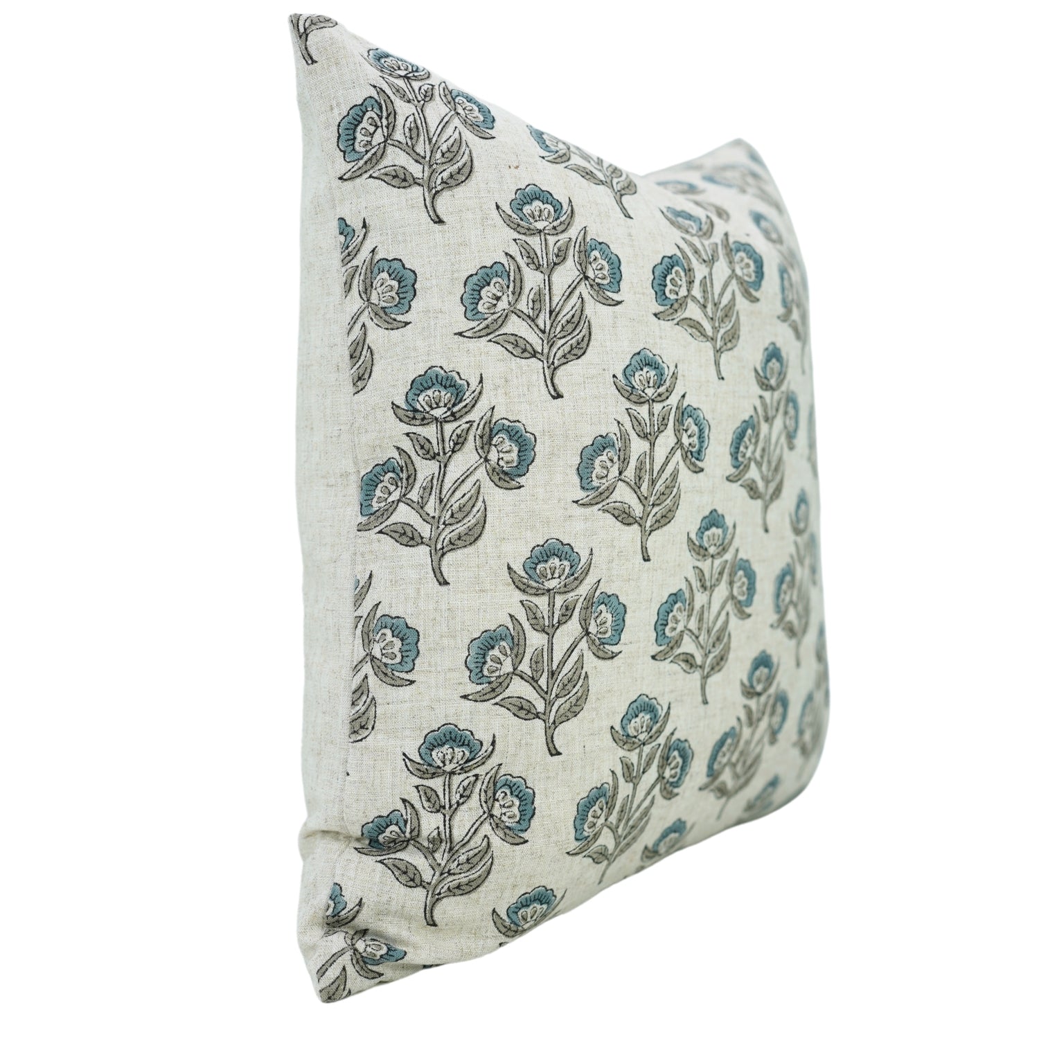 Block Print Viscous Linen Pillow Cover-Bealpatra