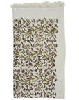 Handcrafted Cotton Floral Waffle Dish Towels For Kitchen & Bathroom - Vasant Brown By Fabdivine