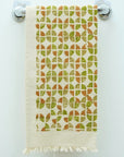 Handblock Printed Cotton Hand Towels Waffle Floral Elegance With Waffle Weave - Chokar By Fabdivine