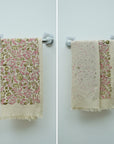 Handblock Printed Decorative Cotton Waffle Towels Floral Elegance Hand Towels - Chiranjiv By Fabdivine