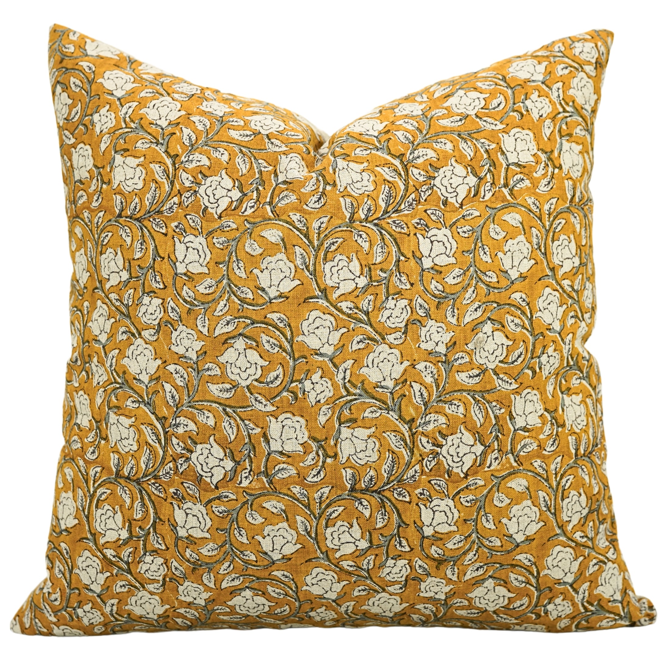 Lumber block print pillow cover- Pure Linen- AMRITVELA - Fabdivine