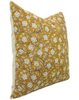 Square/Lumber block print pillow cover- Pure Linen- AMRITVELA - Fabdivine