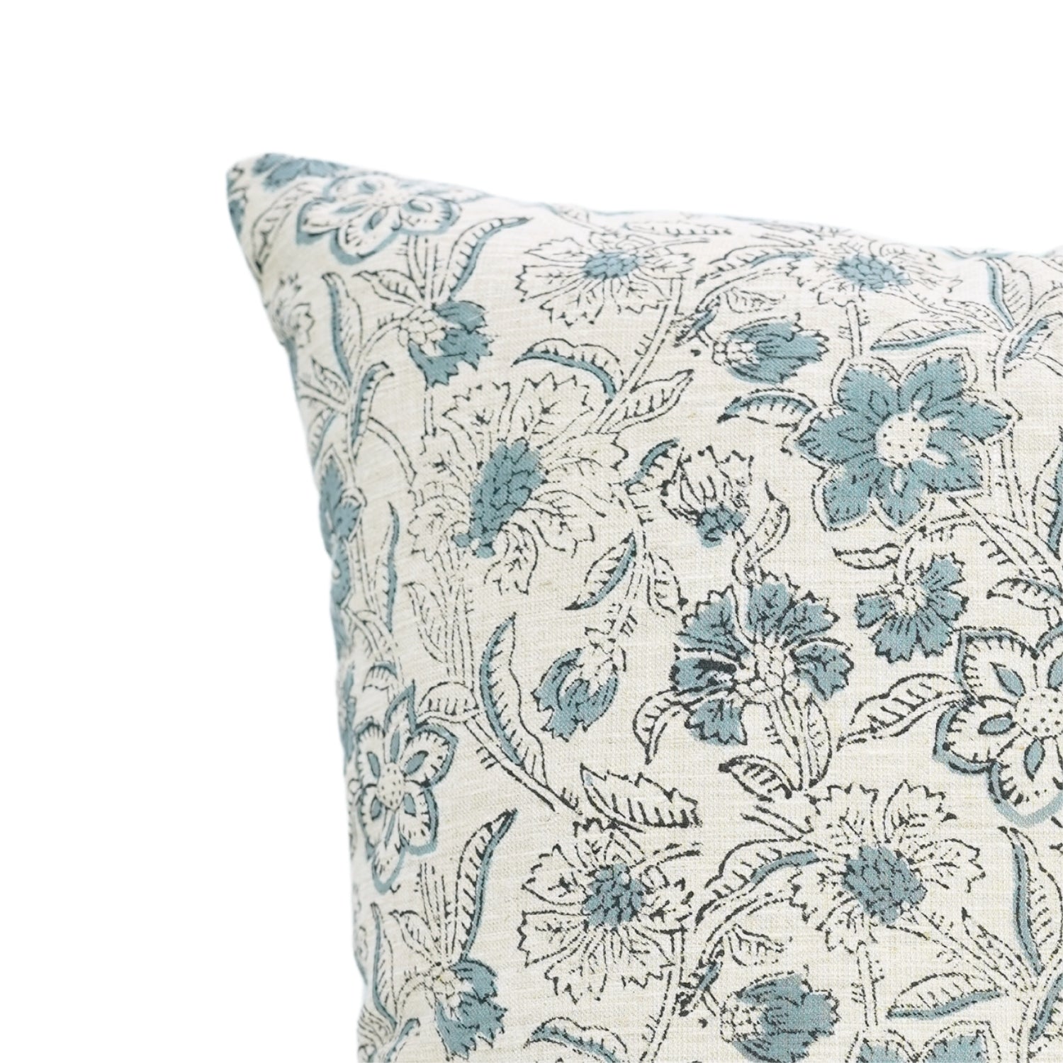 Block Print Linen Blend Pillow Cover-Jarul