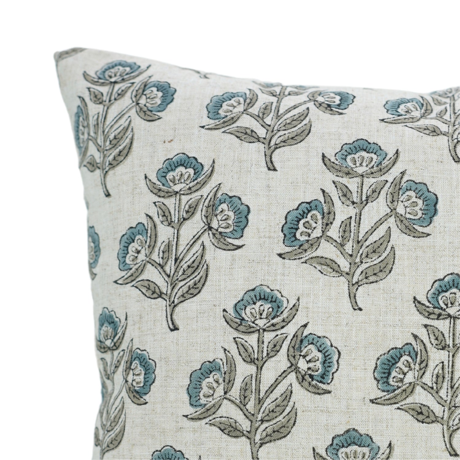 Block Print Viscous Linen Pillow Cover-Bealpatra