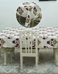 Handblock Printed Thick Cotton Tablecloth With Intricate Floral Pattern - Badshah By Fabdivine