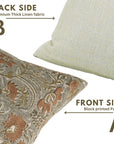 Block Print Pillow Cover For Sofa Couch Or Bed - Thick Linen - Kundanvan