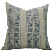 Block Print Linen Pillow Cover- Kaju Katli - FABDIVINE LLC