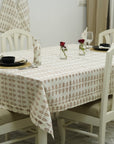 Eco-Friendly Thick Cotton Dining Cover Featuring Darpan Floral Hand-Block Prints By Fabdivine