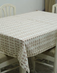 Eco-Friendly Thick Cotton Dining Cover Featuring Darpan Floral Hand-Block Prints By Fabdivine