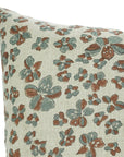 Throw Pillow Handblock Soft Thick Linen with Custom Jhilmil Brown Floral Pattern By Fabdivine.