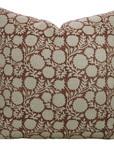 Block print Pillow cover for sofa, couch or bed- Pure Linen- RAJAT - Fabdivine