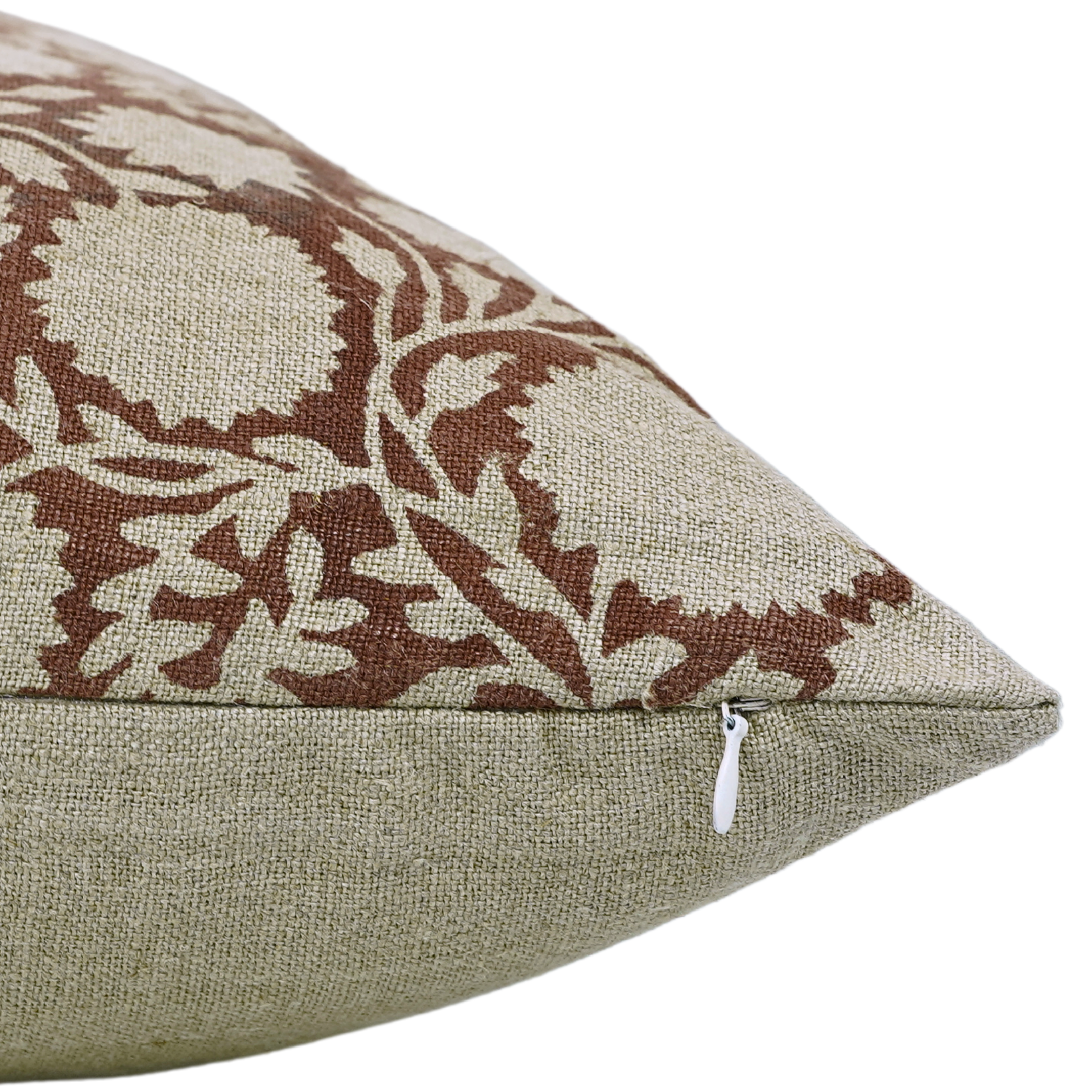 Block print Pillow cover for sofa, couch or bed- Pure Linen- RAJAT - Fabdivine