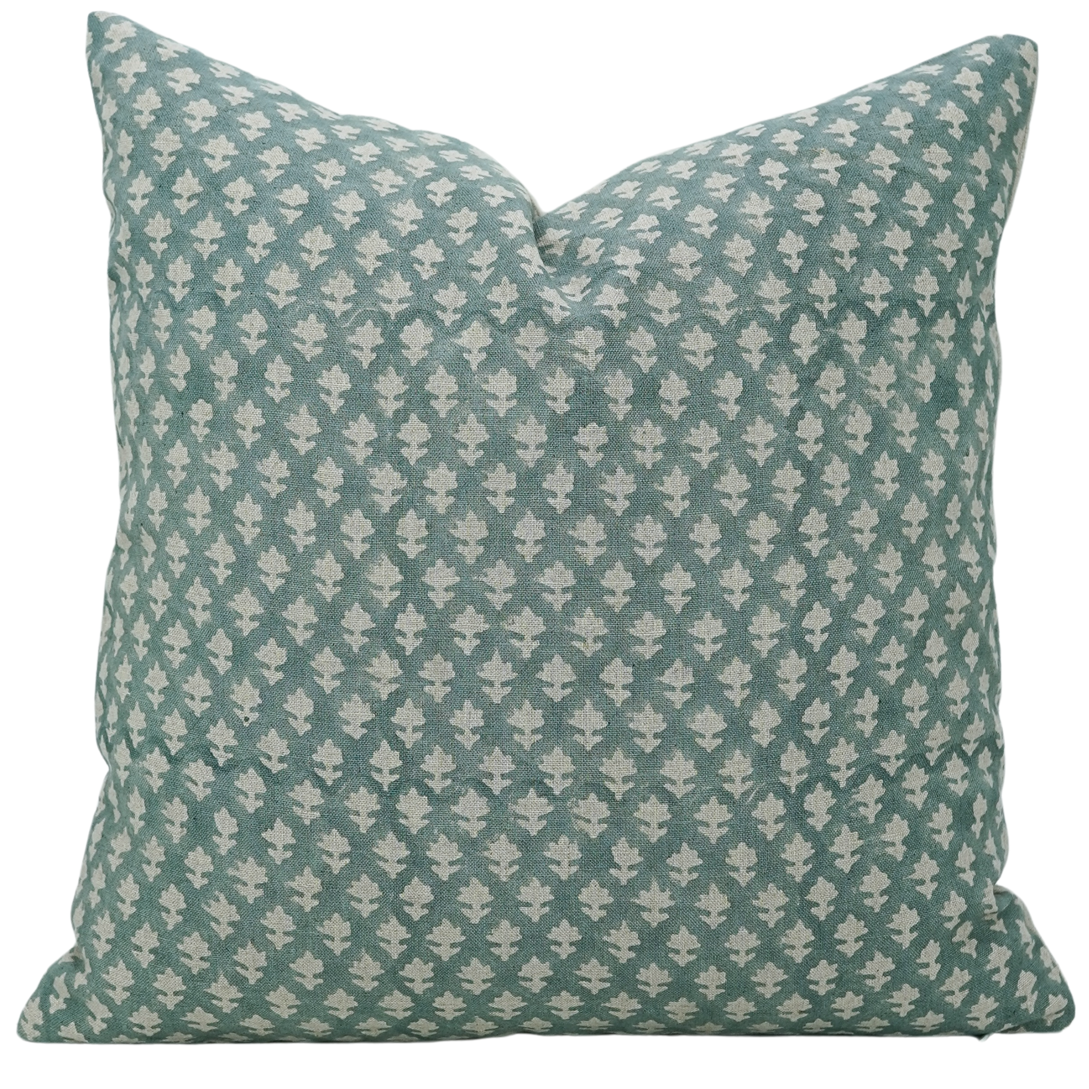 Block print Pillow cover for sofa, couch or bed- Pure Linen- PINKCITY - Fabdivine