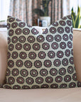 Indian Hand Block Printed Linen Blend Cushion Cover – Bulbul Floral Design By Fabdivine