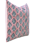 Block print Duck Canvas throw pillow cover- BETEL LEAF - Fabdivine