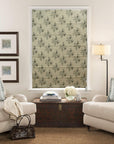 Pure Linen Block Print Roman Shade -Daisy