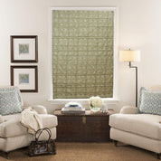 Pure Linen Block Print Roman Shade -6 Kamal