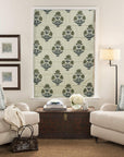 Pure Linen Block Print Roman Shade -Badshah