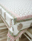 DESIGNER FLORAL PRINTED COTTON TABLE/DINING COVER WITH NAPKINS - VARANASI